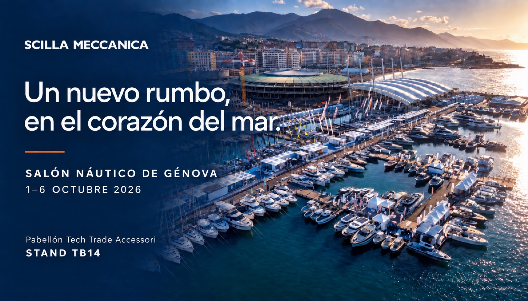 Scilla Meccanica en el Salón Náutico de Génova 2026 — Stand TB14